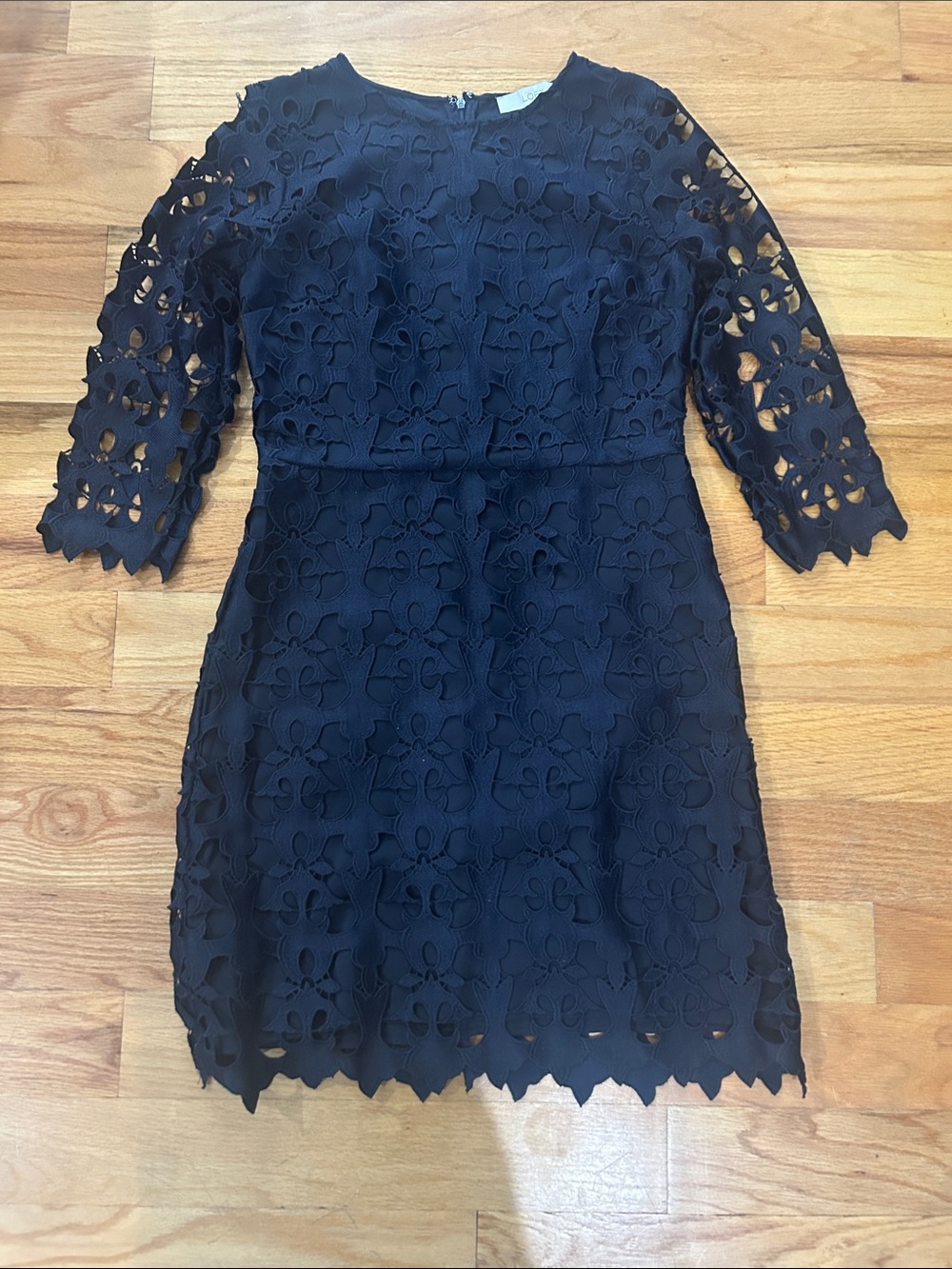 Navy Blue Lace Dress